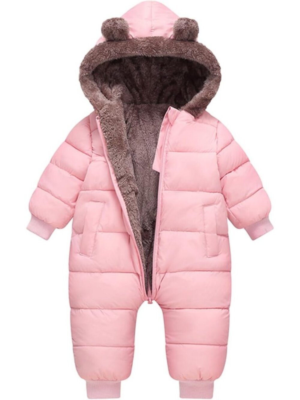 Cozy Infant Snowsuit for Boys & Girls | Hooded Winter Jumpsuit & Bear Outfit